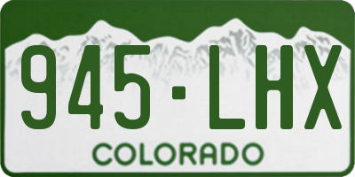 CO license plate 945LHX
