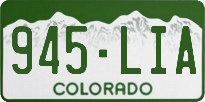 CO license plate 945LIA