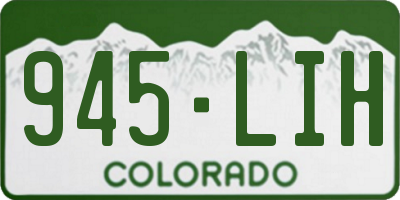 CO license plate 945LIH