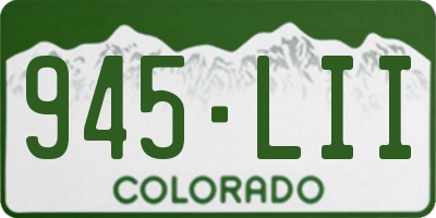 CO license plate 945LII