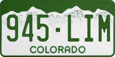 CO license plate 945LIM