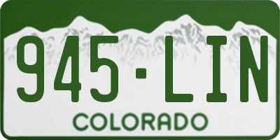 CO license plate 945LIN