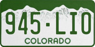 CO license plate 945LIO