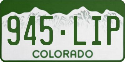 CO license plate 945LIP
