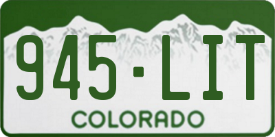 CO license plate 945LIT