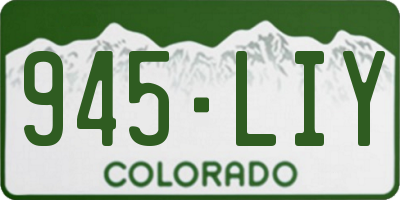 CO license plate 945LIY