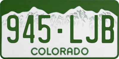CO license plate 945LJB