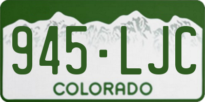CO license plate 945LJC