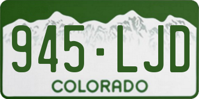 CO license plate 945LJD