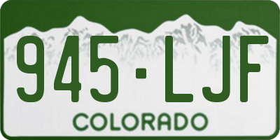 CO license plate 945LJF
