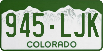 CO license plate 945LJK