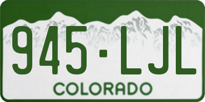 CO license plate 945LJL