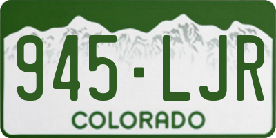 CO license plate 945LJR