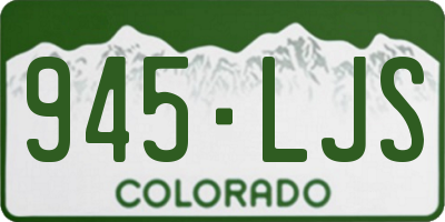 CO license plate 945LJS