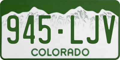CO license plate 945LJV