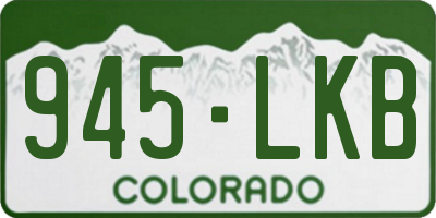 CO license plate 945LKB
