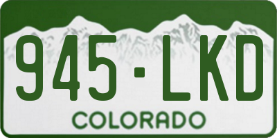 CO license plate 945LKD