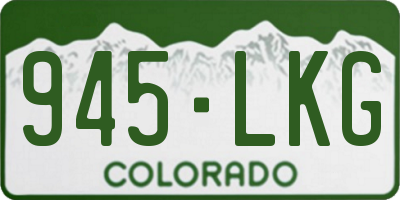 CO license plate 945LKG