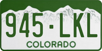 CO license plate 945LKL