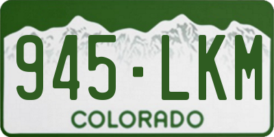 CO license plate 945LKM