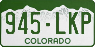 CO license plate 945LKP