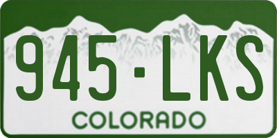 CO license plate 945LKS
