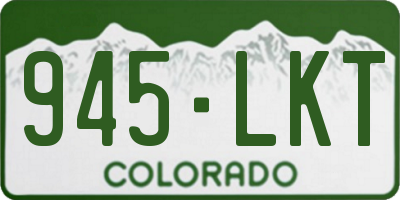 CO license plate 945LKT