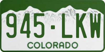 CO license plate 945LKW