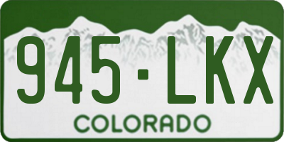 CO license plate 945LKX