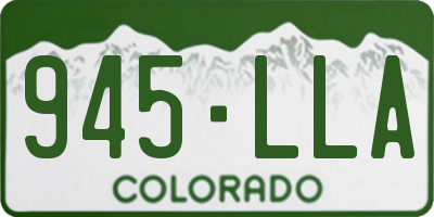CO license plate 945LLA