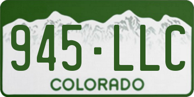 CO license plate 945LLC