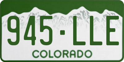 CO license plate 945LLE