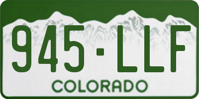 CO license plate 945LLF