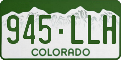 CO license plate 945LLH