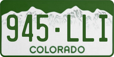 CO license plate 945LLI