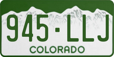 CO license plate 945LLJ