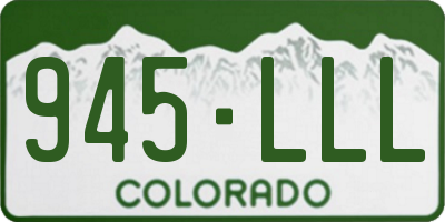 CO license plate 945LLL