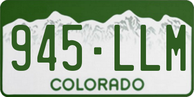 CO license plate 945LLM