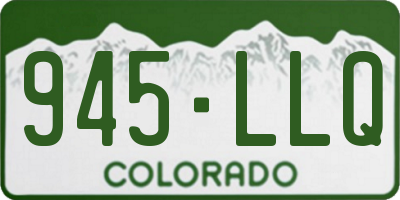 CO license plate 945LLQ