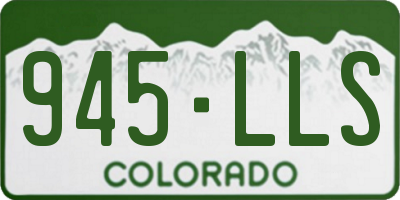 CO license plate 945LLS