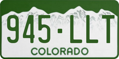 CO license plate 945LLT