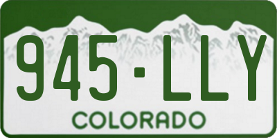 CO license plate 945LLY