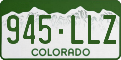 CO license plate 945LLZ