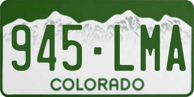 CO license plate 945LMA
