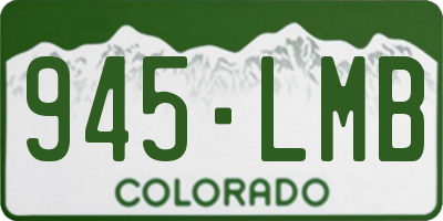 CO license plate 945LMB