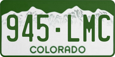 CO license plate 945LMC