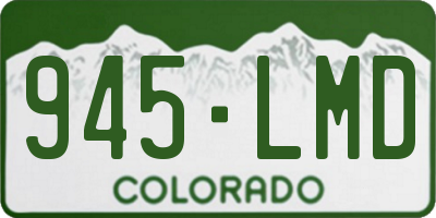 CO license plate 945LMD
