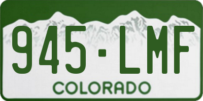 CO license plate 945LMF
