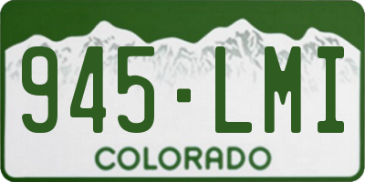 CO license plate 945LMI
