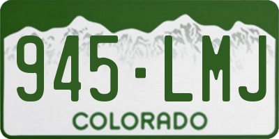 CO license plate 945LMJ